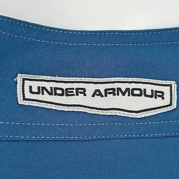 Under Armour Boardshorts Men's 36 Blue‎ Swim Zipper Pocket Logo - Picture 3 of 13